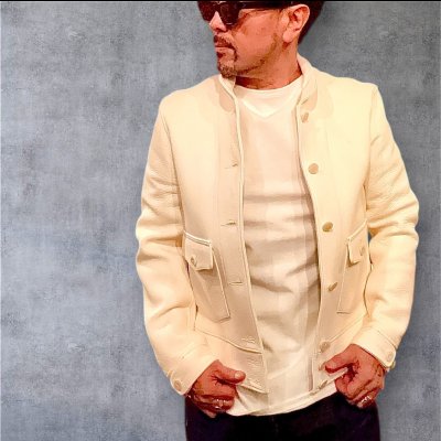 画像1: FINE CREEK&CO ファインクリーク・アンド・コー  Joseph JacketDeer ジョセフジャケット鹿革　コサックジャケット　ホワイト