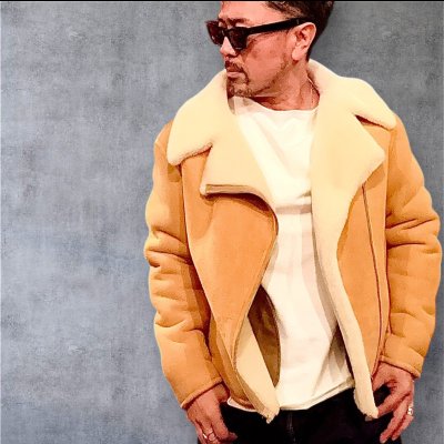 画像1: FINE CREEK  C-WORKS　Dout ダウト　Mouton riders Jacket　　IVORY