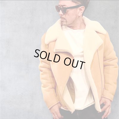 画像1: FINE CREEK  C-WORKS　Dout ダウト　Mouton riders Jacket　　IVORY