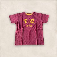FULL COUNT(フルカウント）Reversiblu T Shirt  リバーシブルＴシャツ　ORANGE/BORDEAUX