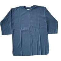 FULL COUNT(フルカウント）Three Quarter Sleeve Rib T Shirt  INK BLACK