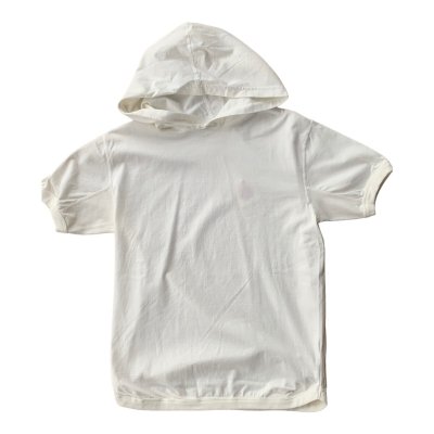 画像1: FULL COUNT(フルカウント）FLAT SEAM HEAVY WEIGHT S/S フードTEE  WHITE