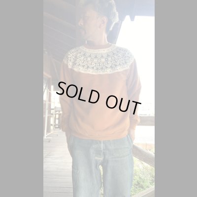 画像7: FULL COUNT  Tribal Pattern Sweatshirtsフルカウント トライバルスウェット  Camel