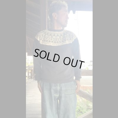 画像5: FULL COUNT  Tribal Pattern Sweatshirtsフルカウント　トライバルスウェット  IncBlack