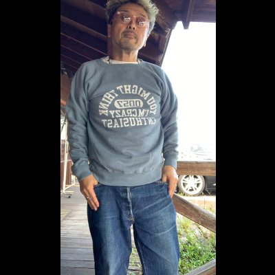 画像7: FULL COUNT  RaglanSleeve CollegeSweatshirt YOU MIGHT THINKフルカウントスウェット OldBlue