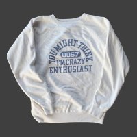 FULL COUNT 　RaglanSleeve CollegeSweatshirt　YOU MIGHT THINKフルカウントスウェット Off White