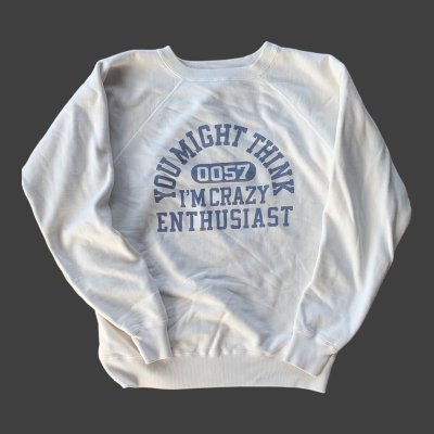画像1: FULL COUNT 　RaglanSleeve CollegeSweatshirt　YOU MIGHT THINKフルカウントスウェット Off White