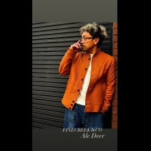 他の写真3: FINE CREEK&CO ファインクリーク・アンド・コー  Ale JacketDeer エールジャケット鹿革　コサックジャケットsize４４