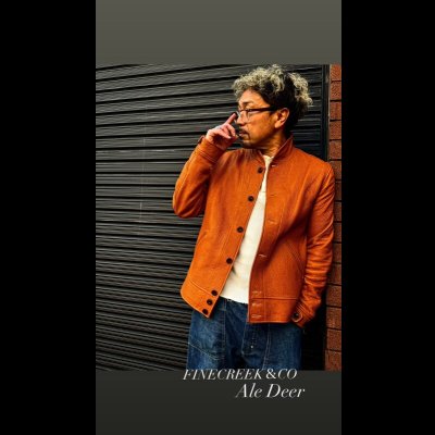 画像10: 　FINE CREEK&CO ファインクリーク・アンド・コー  Ale JacketDeer エールジャケット鹿革　コサックジャケットsize４４