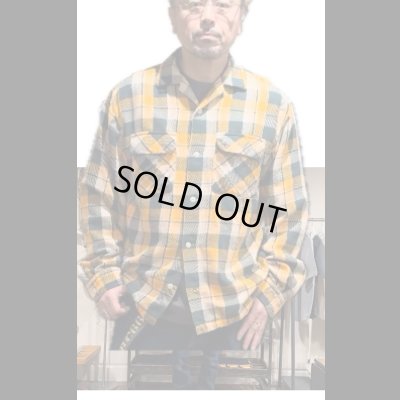 画像9: FULL COUNTフルカウント ORIGINAL COTTON CHECK FLANNEL OPEN COLLAR SHIRTS 