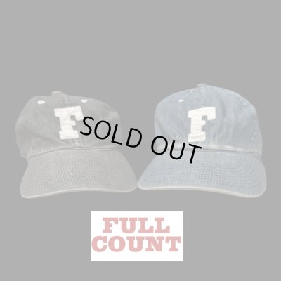 画像1: FULL COUNT フルカウント　6PANEL DENIM F BASEBALL CAP　VINTAGE WASH