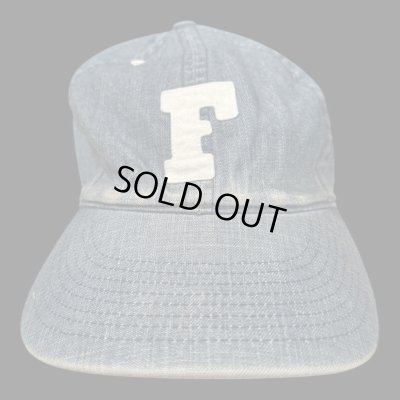 画像2: FULL COUNT フルカウント　6PANEL DENIM F BASEBALL CAP　VINTAGE WASH