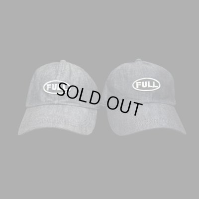 画像1: FULL COUNT フルカウント　6PANEL DENIM F BASEBALL CAP FULLパッチ　INDIGO/BLACK