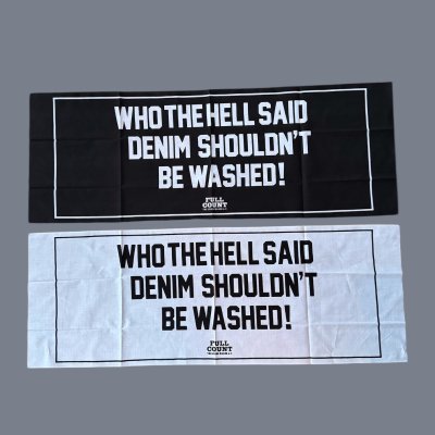 画像1: FULL COUNT フルカウント　WHO THE HELLSAND DENIM SHULDN'T BE WASHED! Tenugui
