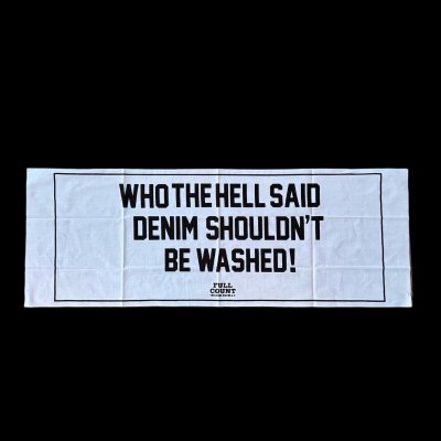 画像2: FULL COUNT フルカウント　WHO THE HELLSAND DENIM SHULDN'T BE WASHED! Tenugui