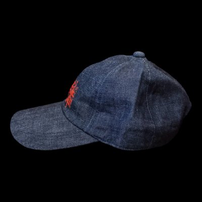 画像2: FULL COUNT フルカウント　6PANEL Bootleg Logo DENIM F BASEBALL グラフィック刺繍