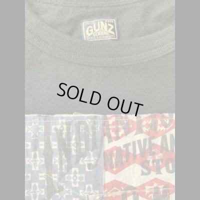 画像4: GUNZ ガンズ　ネイティブ柄生地張りあてＴＥＥシャツ　ティーシャツ GUNZ  ブラック