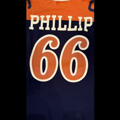 画像4: GUNZ ガンズ６６別注　フットボールＴＥＥシャツ　５分袖ティーシャツ  NAVY/ORANGE