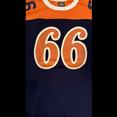 画像3: GUNZ ガンズ６６別注　フットボールＴＥＥシャツ　５分袖ティーシャツ  NAVY/ORANGE