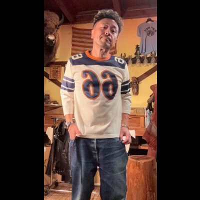 画像6: GUNZ ガンズ６６別注　フットボールＴＥＥシャツ　５分袖ティーシャツ   WHITE/NAVY