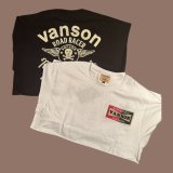 VANSON バンソン　ティーシャツ GUNZ  ホワイト 　ブラック