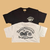VANSON バンソン　ティーシャツ GUNZ  ホワイト 　ブラック