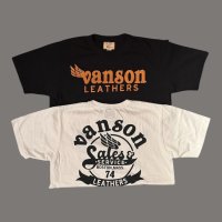 VANSON バンソン　ティーシャツ GUNZ  ホワイト 　ブラック　MADE IN JAPAN