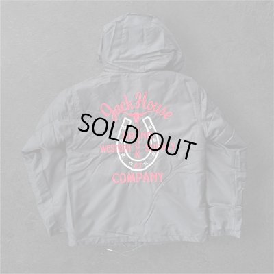 画像1: GUNZ ガンズ　ナイロンフードボアジャケット　BLACK