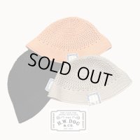 THE H.W.DOG&CO 　COTTON KNIT HAT  Beige  Orange  Black