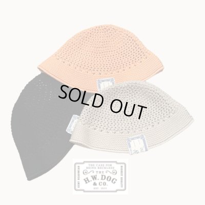 画像1: THE H.W.DOG&CO 　COTTON KNIT HAT  Beige  Orange  Black
