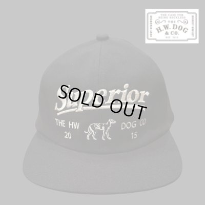 画像1: THE H.W.DOG&CO SUPERIOR LOGO BASEBALL CAP BLACK　ブラック
