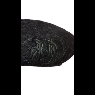 画像4: THE H.W.DOG&CO 　Leather wappen Fluffy BERET Beige  YellowGold  Black