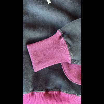 画像5: CUSHMAN(クッシュマン）BOXING　POCKET TWO TONE SWEAT PARKA  ＢＬＡＣＫ／ＷＩＮＥ