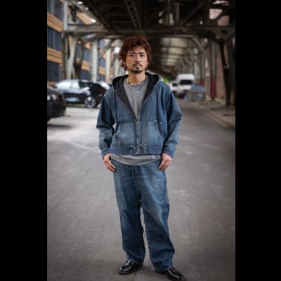 画像9: Sugar&Co   (シュガーアンドコー）Denim Windproof Hoodie  (worker's  wash)