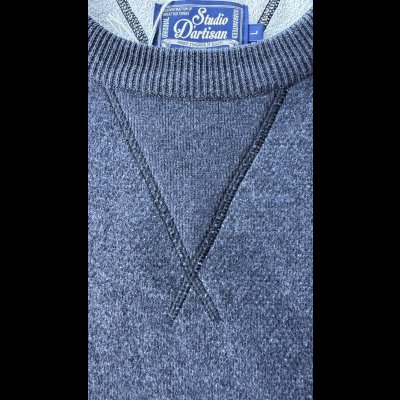 画像4: STUDO D' ARTISAN　 ステュディオ.ダ.ルチザン　KNIT SWEAT SHIRT  TOP BLK