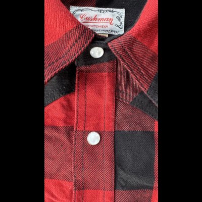 画像4: ＣＵＳＨＭＡＮ　クッシュマン　BUFFALO CHECK WESTERN SHIRT　ネルウエスタンシャツ　