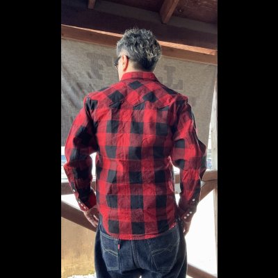 画像12: ＣＵＳＨＭＡＮ　クッシュマン　BUFFALO CHECK WESTERN SHIRT　ネルウエスタンシャツ　