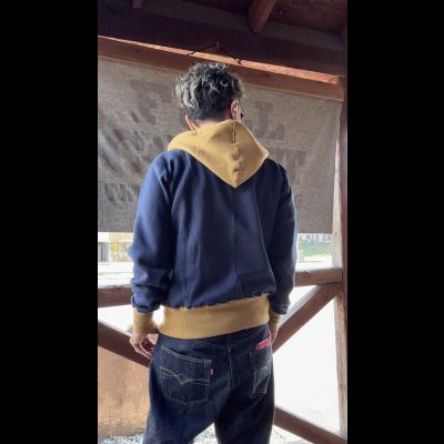 画像22: CUSHMAN(クッシュマン）TWO TONE SWEAT PARKA  後付けフードツートンカラー