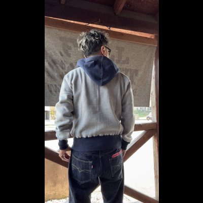 画像20: CUSHMAN(クッシュマン）TWO TONE SWEAT PARKA  後付けフードツートンカラー