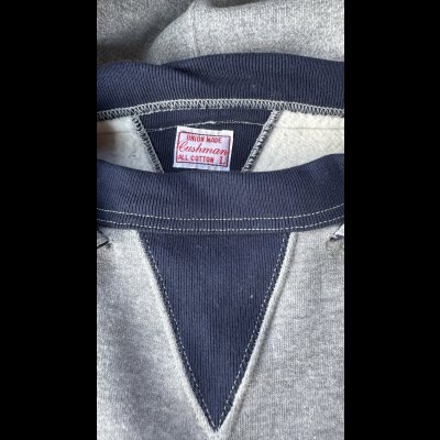 画像9: CUSHMAN(クッシュマン）TWO TONE SWEAT PARKA  後付けフードツートンカラー