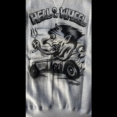 画像3: CUSHMAN(クッシュマン）PRINT SET IN SLEEVE　（HELLonWHEEL)スウェット MIX BEIGE