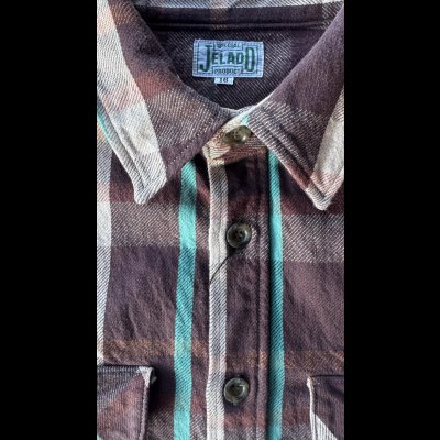 画像5: JELADOジェラード Unionworkers Shirts(ユニオンワーカーズシャツ) ショート丈  チェスナット