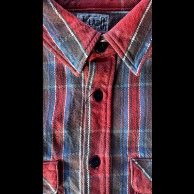 画像5: JELADOジェラード Unionworkers Shirts(ユニオンワーカーズシャツ) ショート丈  トマトレッドsize１８