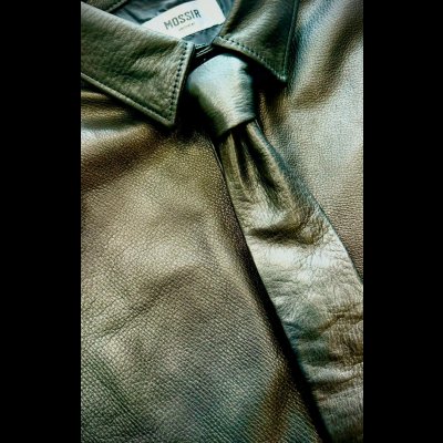 画像8: FINE CREEK  MOSSIR  GOOD MAN 　ウォッシャブルレザーシャツ　　BLACK