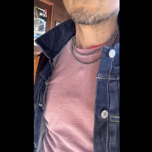 他の写真2: NAVAJO ナバホ族ナバホ　HAND MADE　シルバーナバホパールビーズネックレス