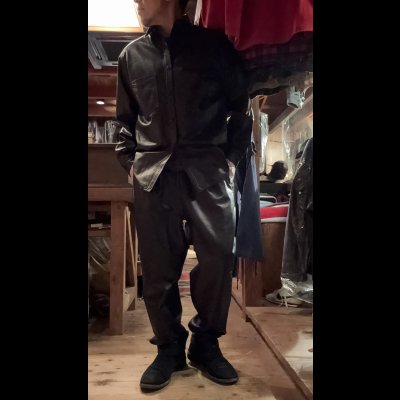 画像9: FINE CREEK  MOSSIR  OPEN DAY　ウォッシャブルレザーパンツ　　BLACK