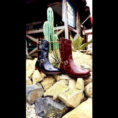 画像1: MAKERSメイカーズ phillip66 30周年記念　HORSE　ENGINEER　Black ・Burgundy　　６６別注