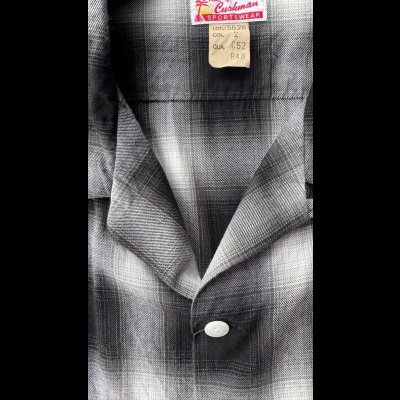 画像4: CUSHMAN クッシュマン　 OMBRE CHECK SHIRT    BLACK/WHITE