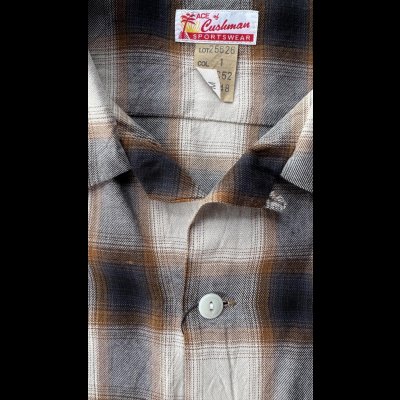 画像4: CUSHMAN クッシュマン　 OMBRE CHECK SHIRT    BROWN/WHITE