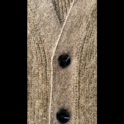 画像5: FULL COUNT フルカウント　Kid Mohair Cardigan  Black　Lit BROWN
